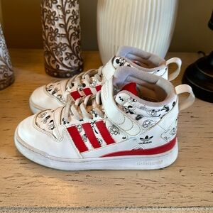 Adidas Mickey Mouse Disney Med Top Shoes Sneakers Boys Girls 2.5 Cool Vib